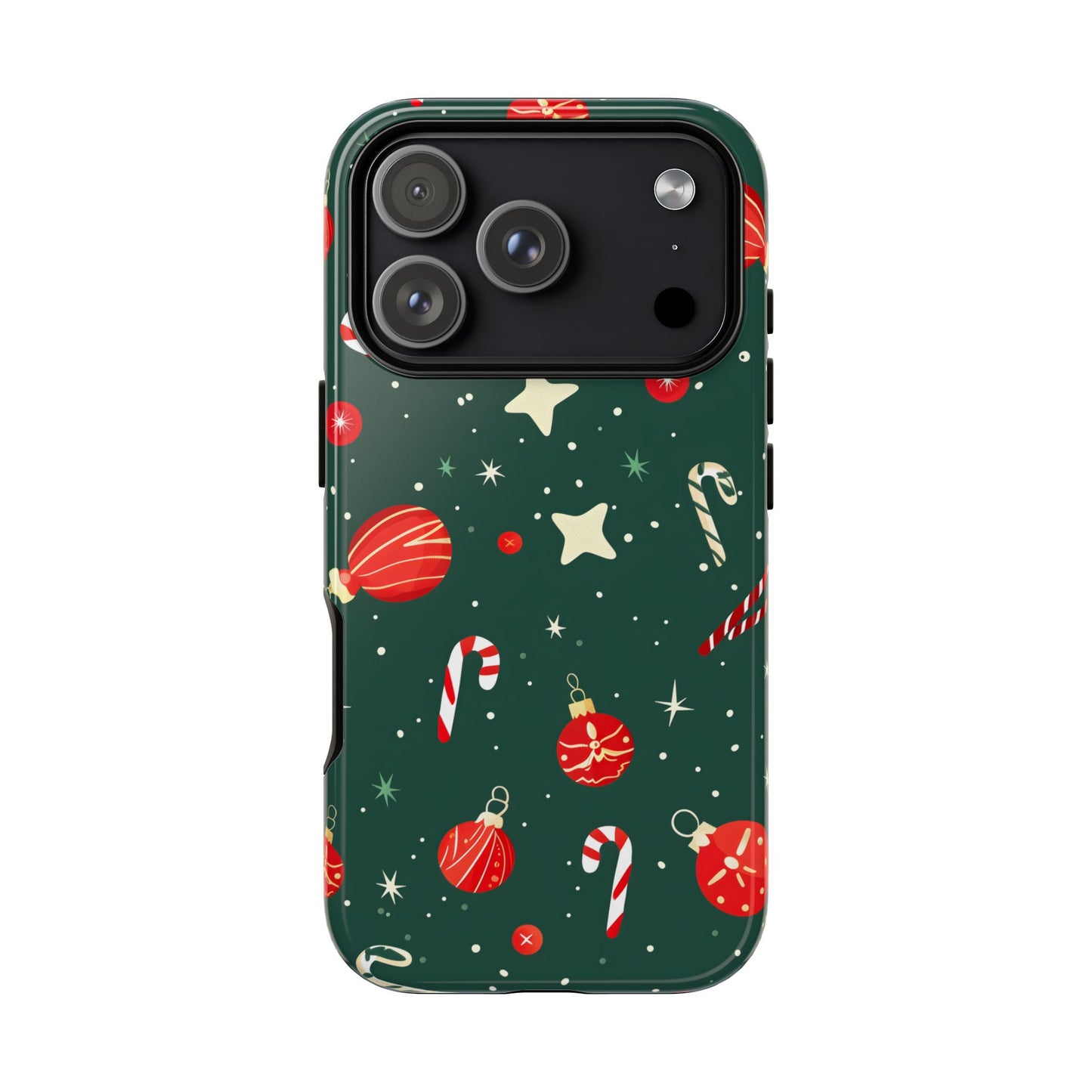 Festive Ornament Scatter โ Tough Glossy iPhone Case