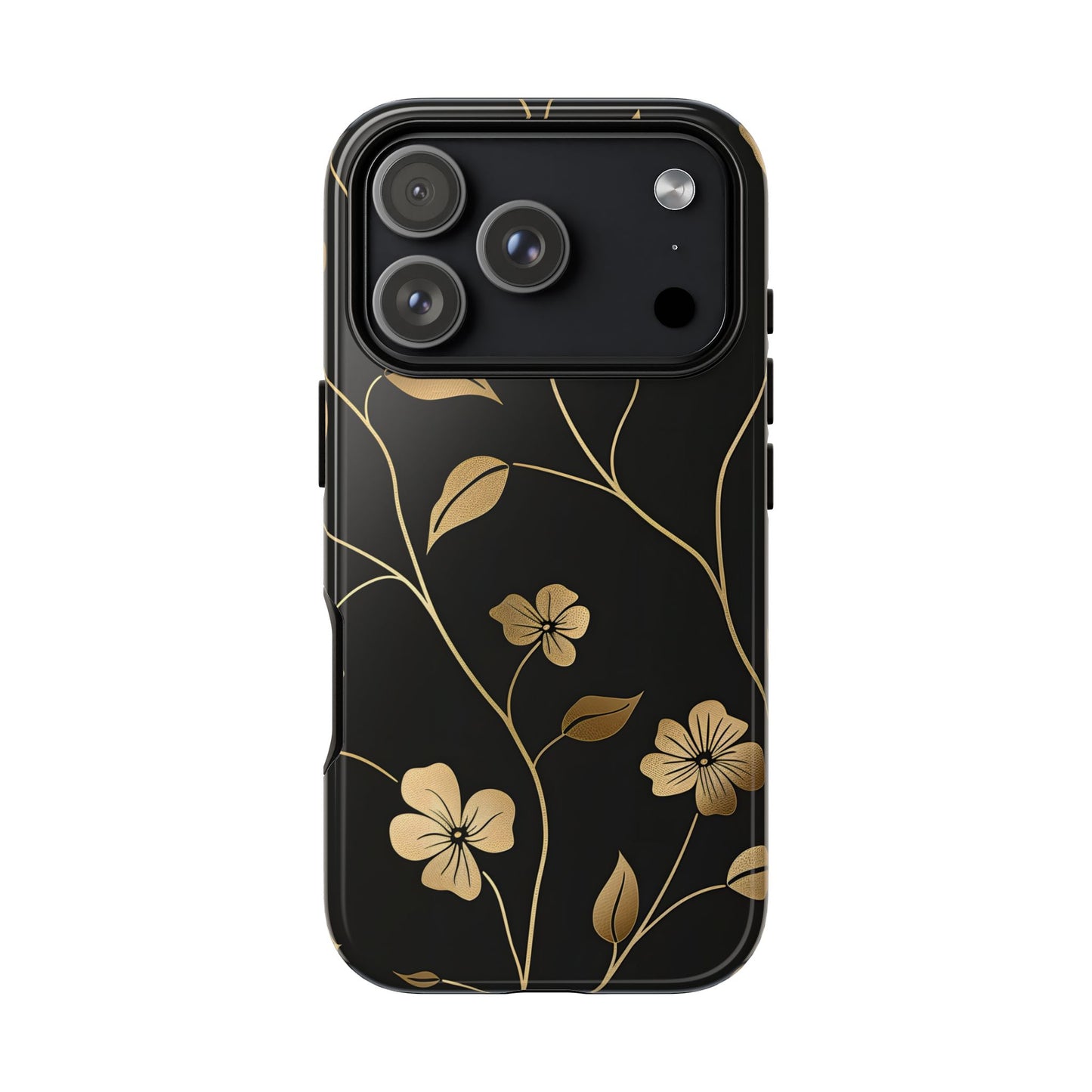 Golden Elegance – Tough Glossy iPhone Case
