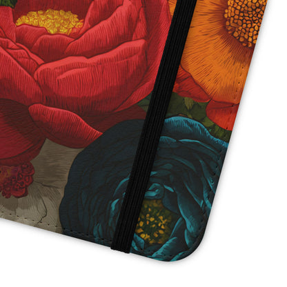 Midnight Bloom – Samsung Vegan Leather Flip Phone Case
