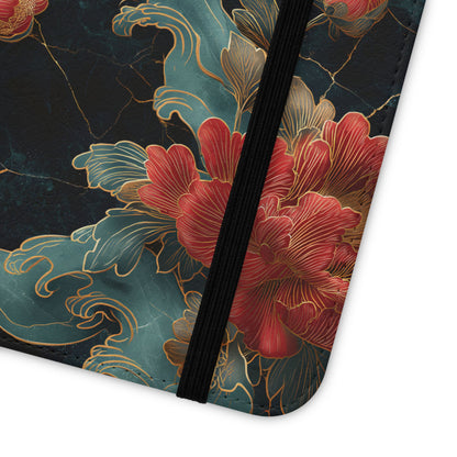 Crimson Tides – Vegan Leather Samsung Flip Case