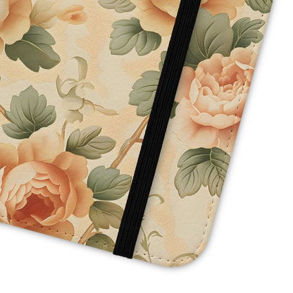Vintage Bloom – Vegan Leather Wallet Samsung Case