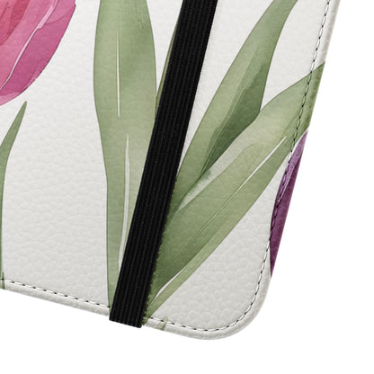 Tulip Serenade – Vegan Leather Wallet Samsung Case