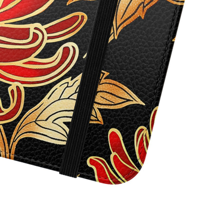 Ember Petals – Vegan Leather Wallet Samsung Case
