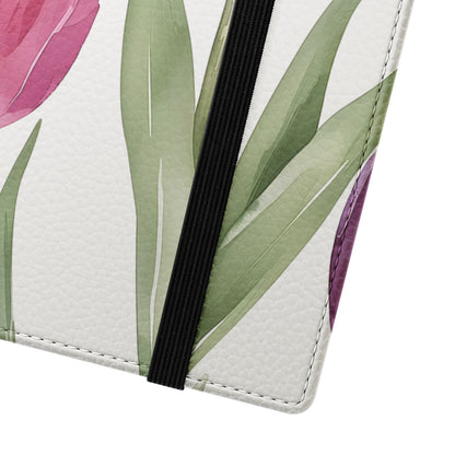 Tulip Serenade – Vegan Leather Wallet Samsung Case