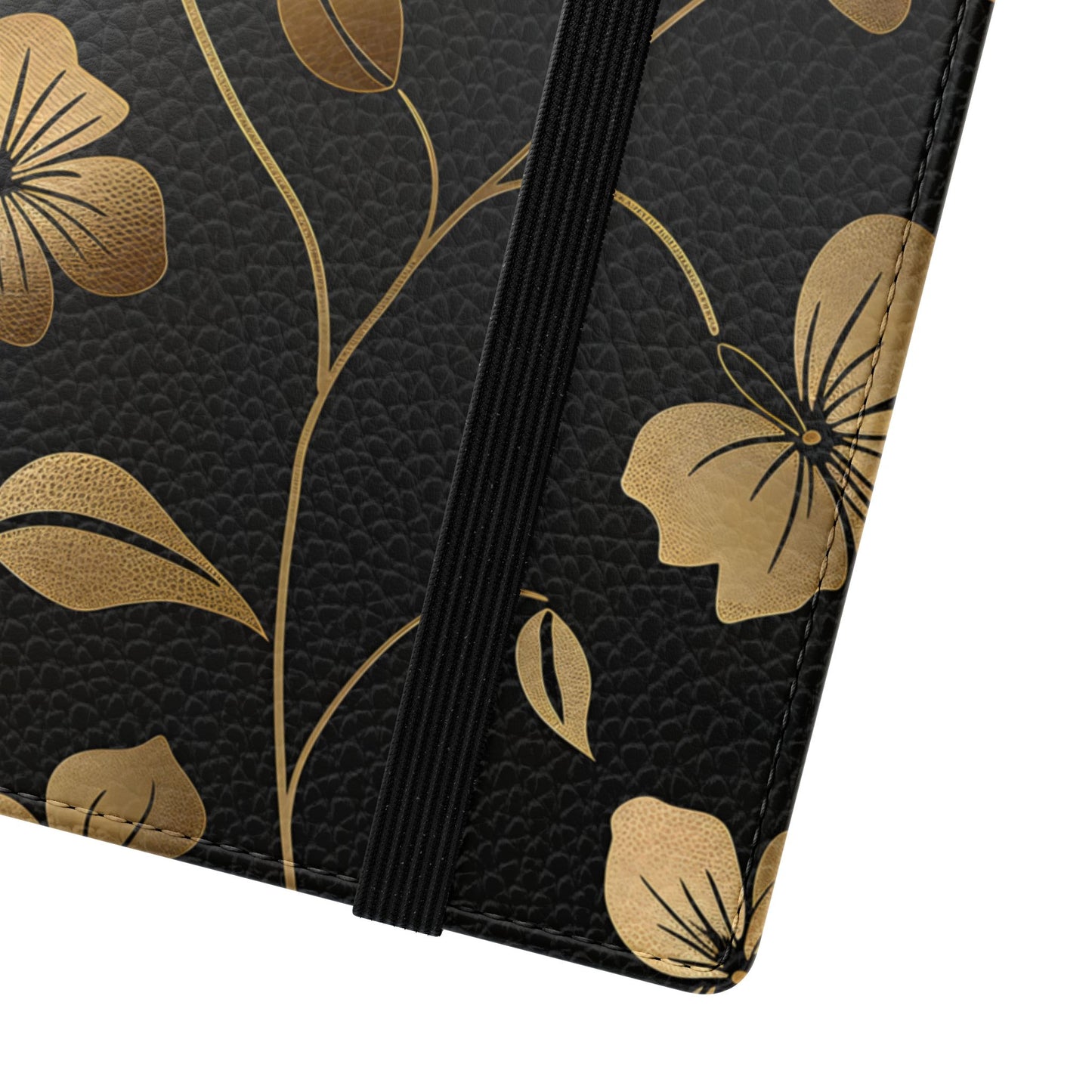 Golden Elegance – Samsung Vegan Leather Wallet Case
