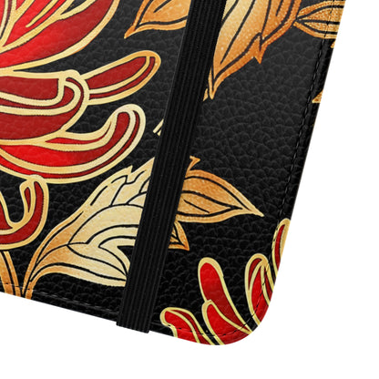 Ember Petals – Vegan Leather Wallet Samsung Case