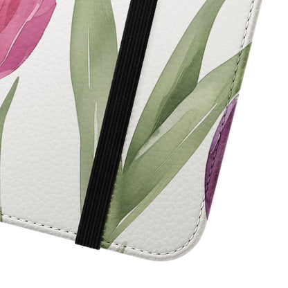 Tulip Serenade – Vegan Leather Wallet Samsung Case