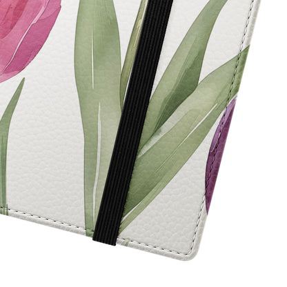 Tulip Serenade – Vegan Leather Wallet Samsung Case