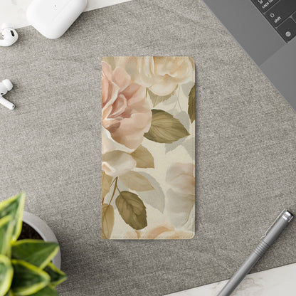 Soft Rose Elegance – Vegan Leather Wallet Samsung Case