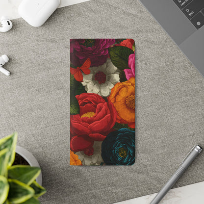 Midnight Bloom – Samsung Vegan Leather Flip Phone Case