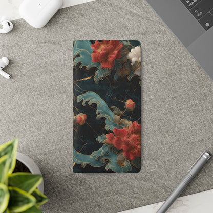 Crimson Tides – Vegan Leather Samsung Flip Case