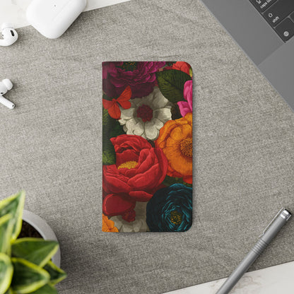 Midnight Bloom – Samsung Vegan Leather Flip Phone Case