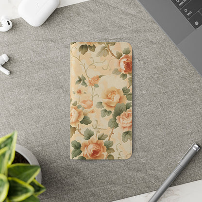 Vintage Bloom – Vegan Leather Wallet Samsung Case