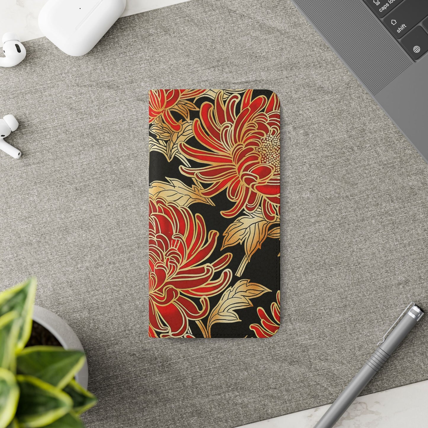 Ember Petals – Vegan Leather Wallet Samsung Case