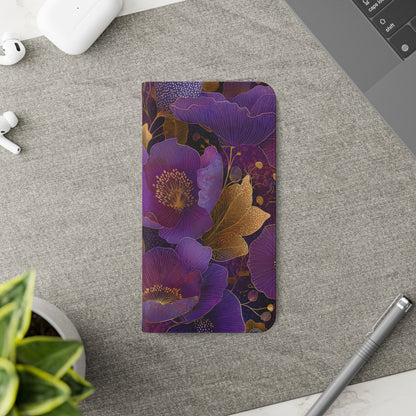 Imperial Petals – Vegan Leather Samsung Flip Phone Case