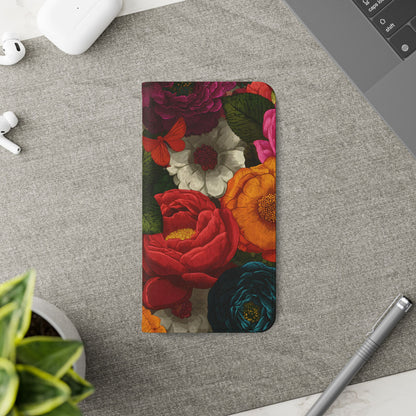Midnight Bloom – Samsung Vegan Leather Flip Phone Case