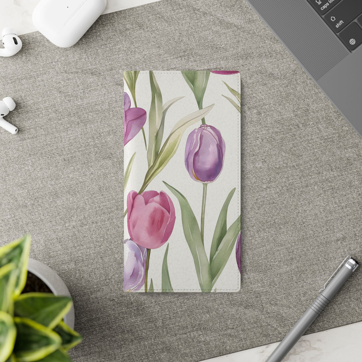 Tulip Serenade – Vegan Leather Wallet Samsung Case