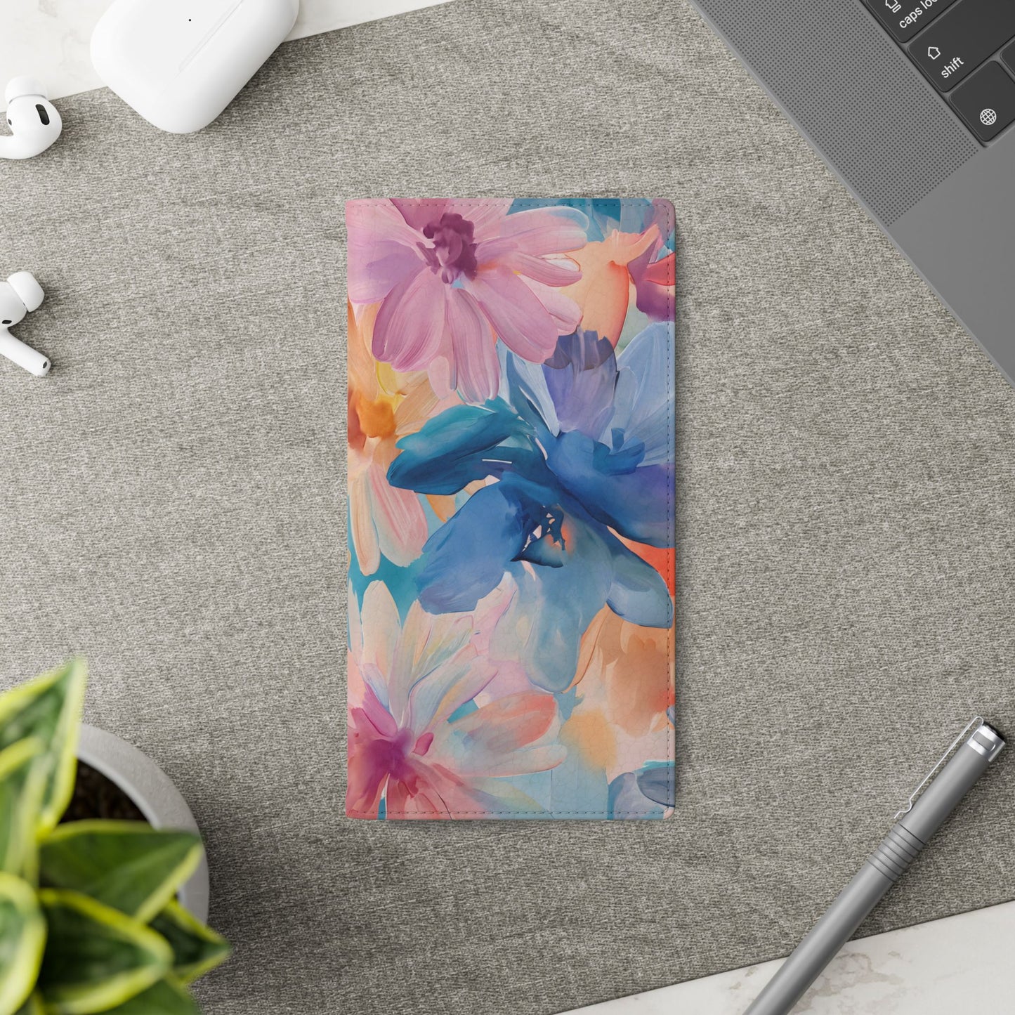 Radiant Bloom – Vegan Leather Wallet Samsung Case