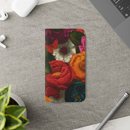 Midnight Bloom – Samsung Vegan Leather Flip Phone Case