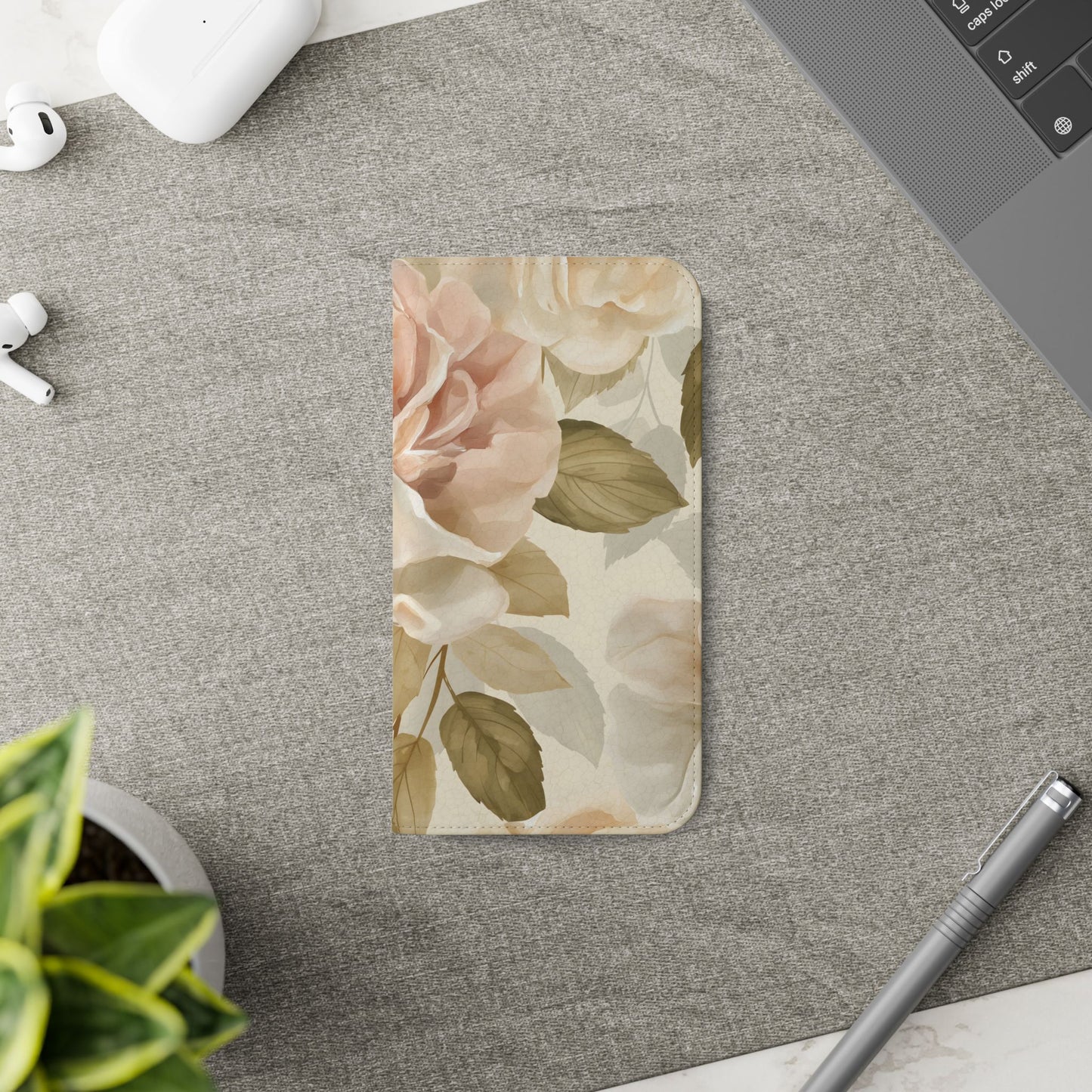 Soft Rose Elegance – iPhone Wallet Case