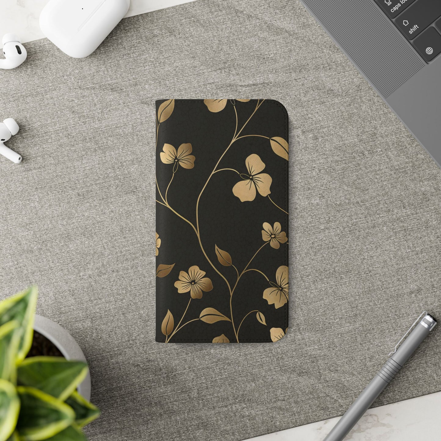 Golden Elegance – iPhone Wallet Case