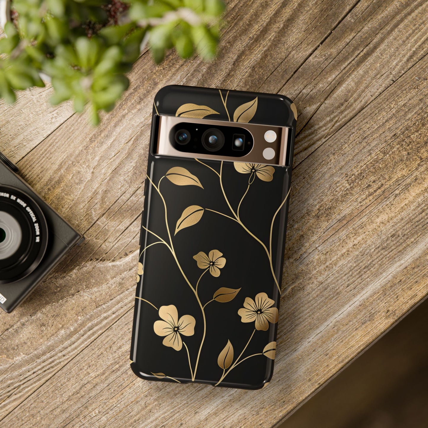 Golden Elegance – Tough Glossy Google Pixel Case