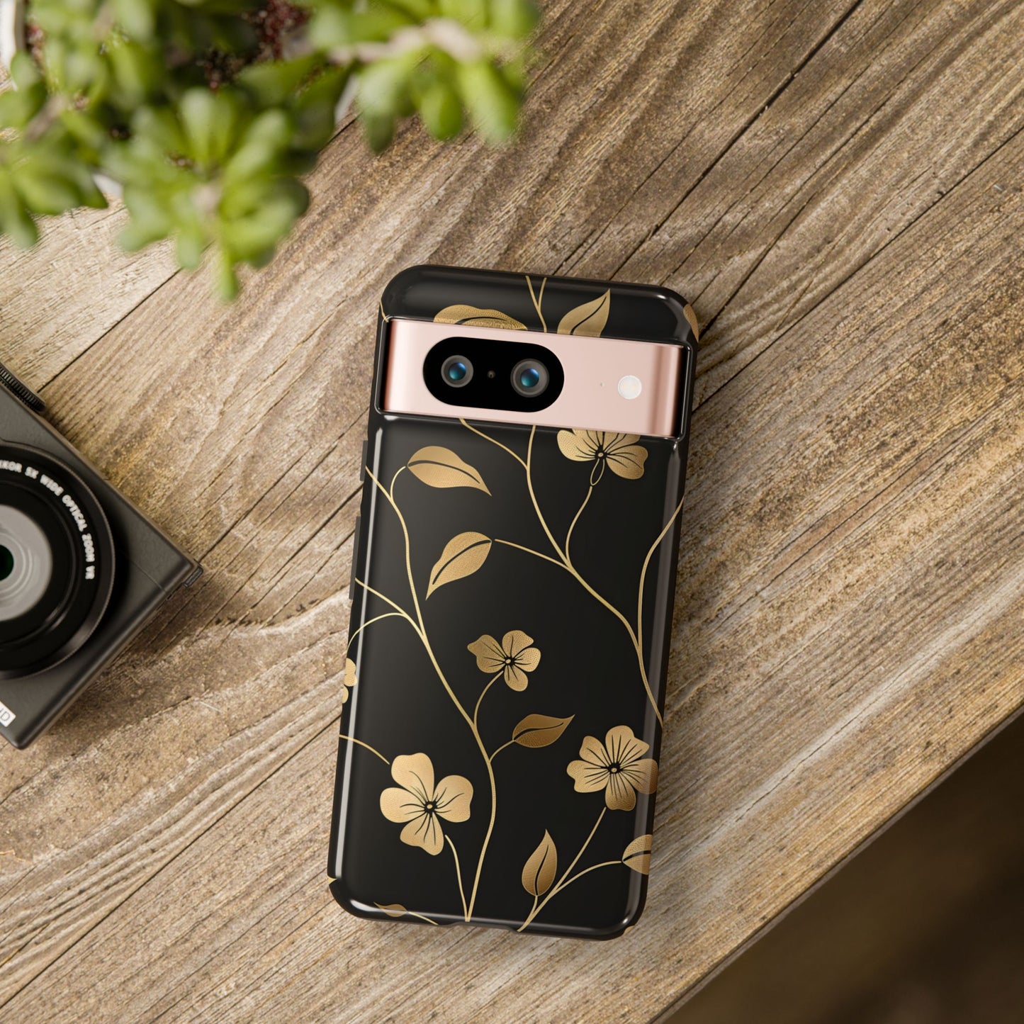 Golden Elegance – Tough Glossy Google Pixel Case