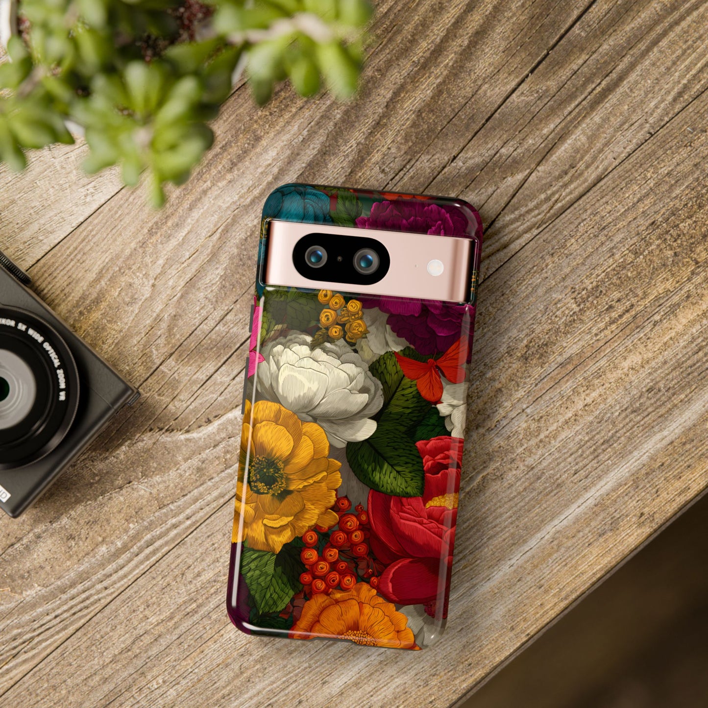 Midnight Bloom – Tough Glossy Google Pixel Case