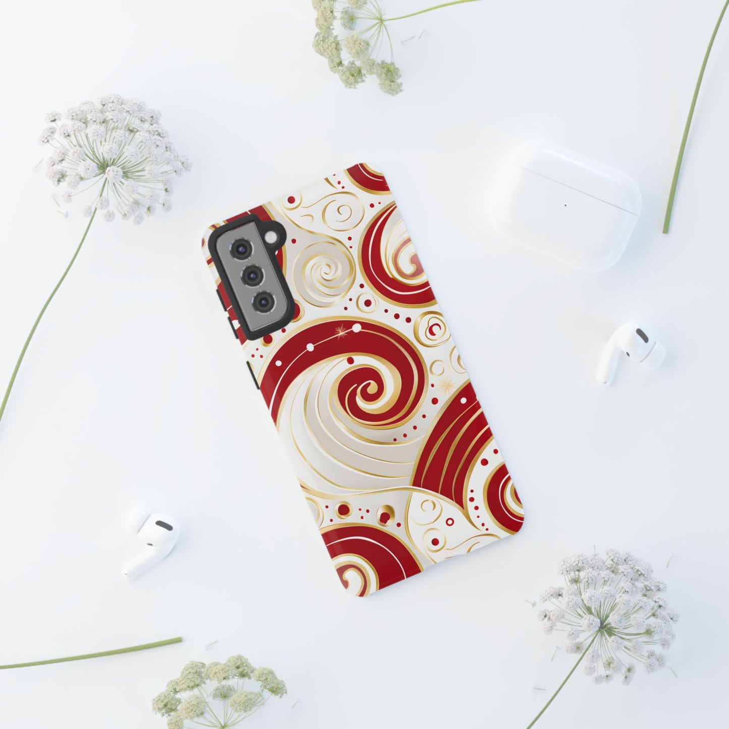 Golden Candy Swirl – Tough Glossy Samsung Galaxy Case
