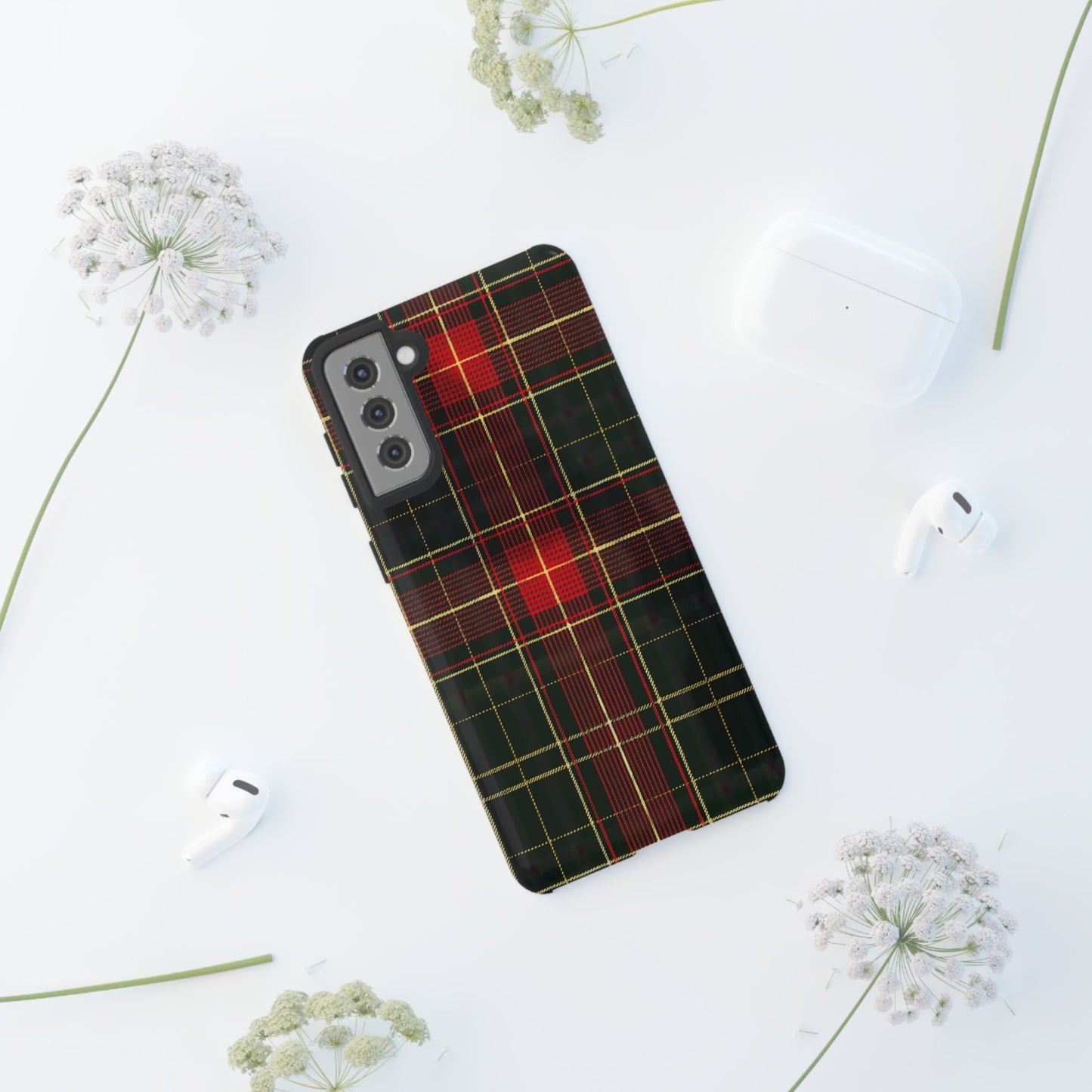 Classic Christmas Tartan – Tough Glossy Samsung Galaxy Case