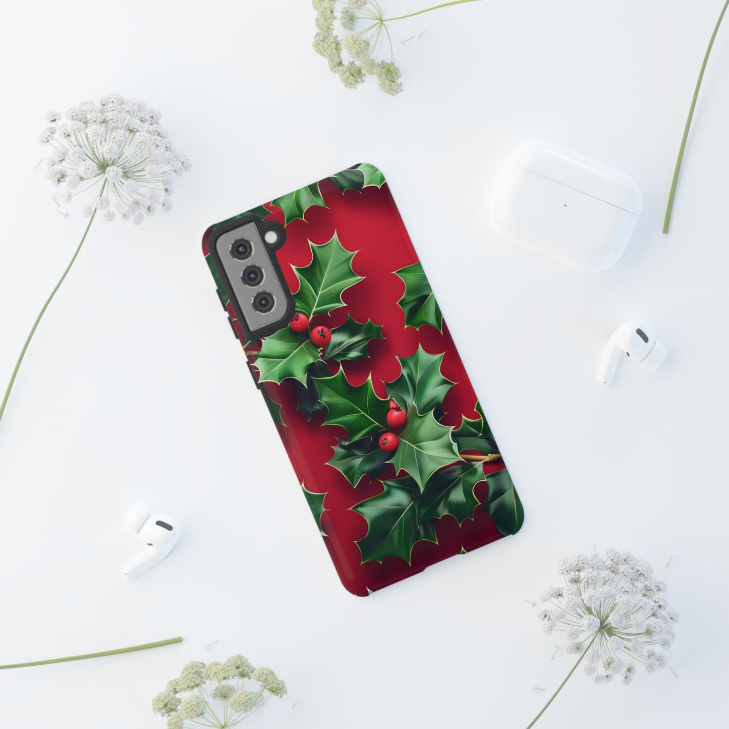 Holly Berry Bloom – Tough Glossy Samsung Galaxy Case