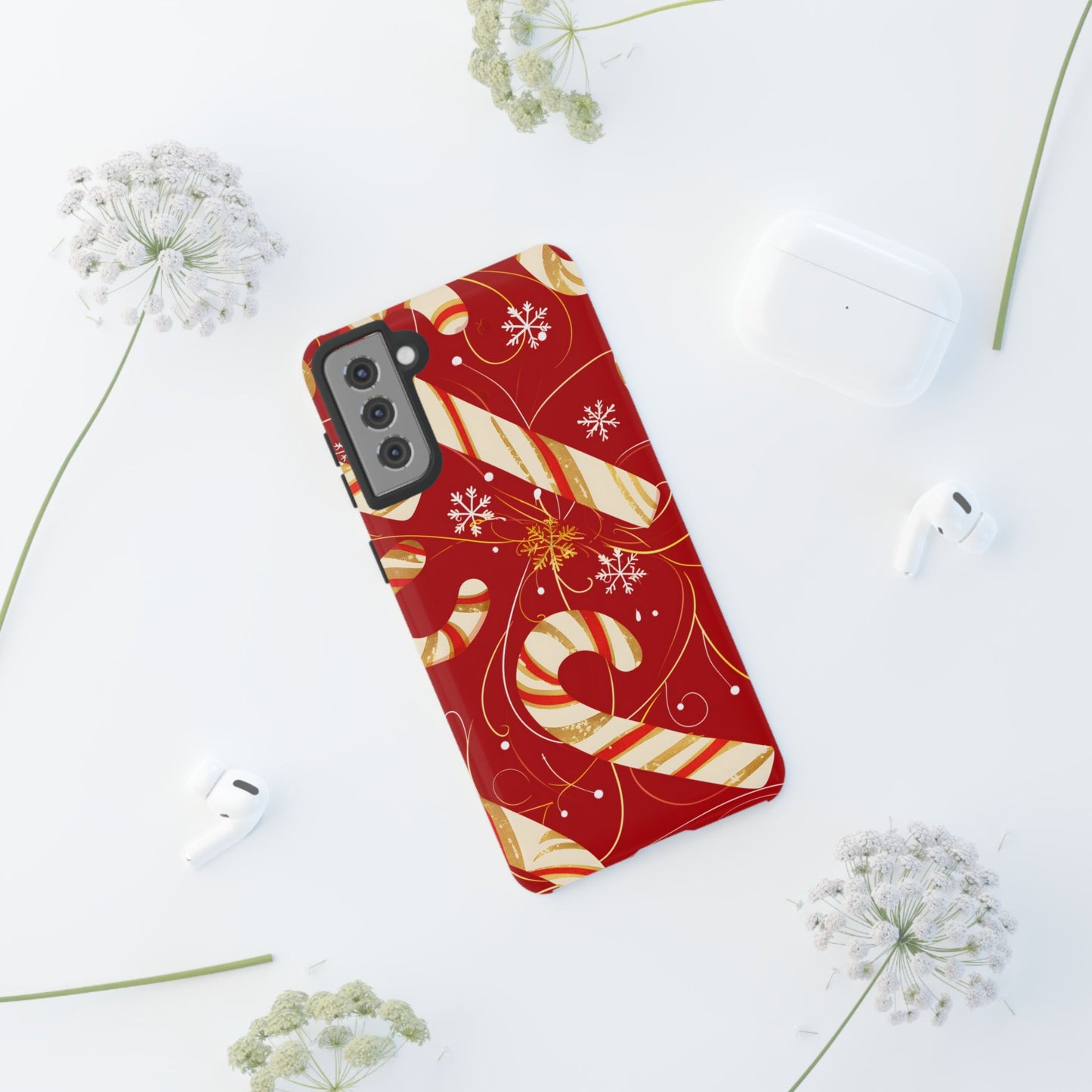 Golden Candy Cane Luxe – Tough Glossy Samsung Galaxy Case