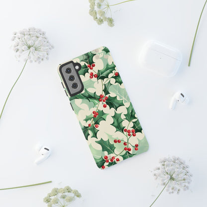 Winter Holly Charm – Tough Glossy Samsung Galaxy Case
