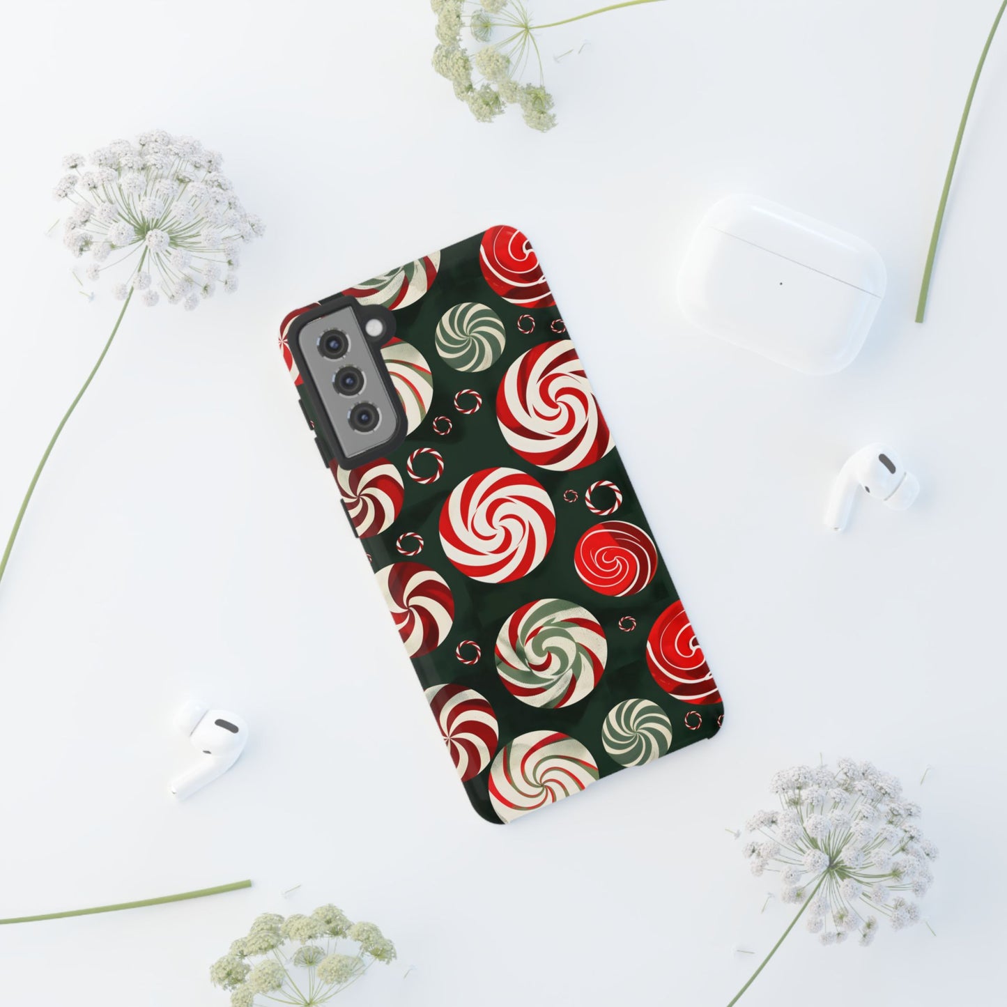 Peppermint Swirl Burst – Tough Glossy Samsung Galaxy Case