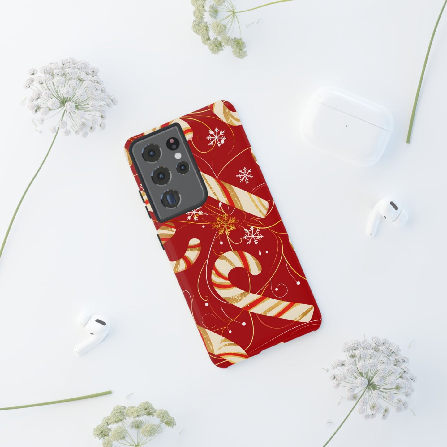 Golden Candy Cane Luxe – Tough Glossy Samsung Galaxy Case
