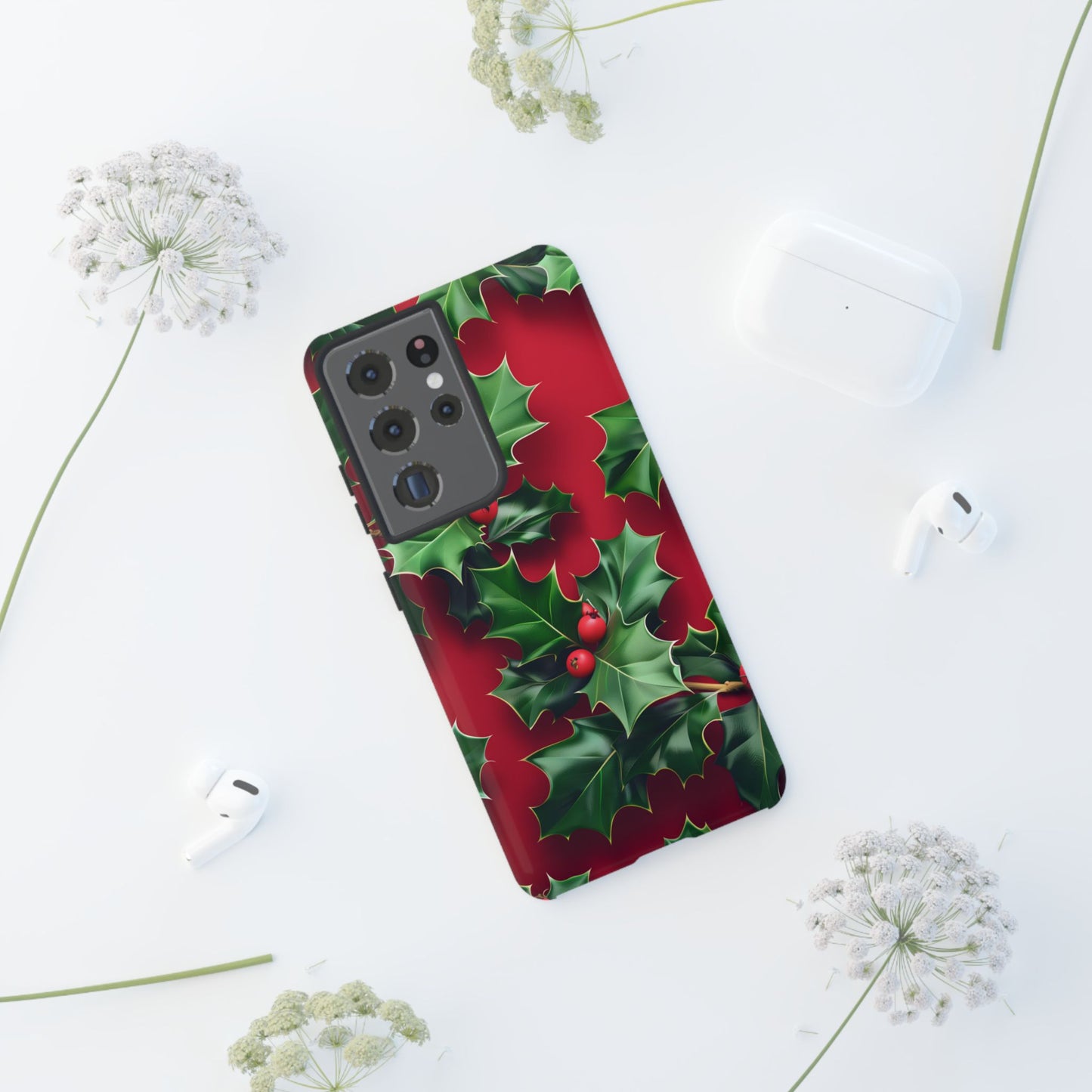 Holly Berry Bloom – Tough Glossy Samsung Galaxy Case