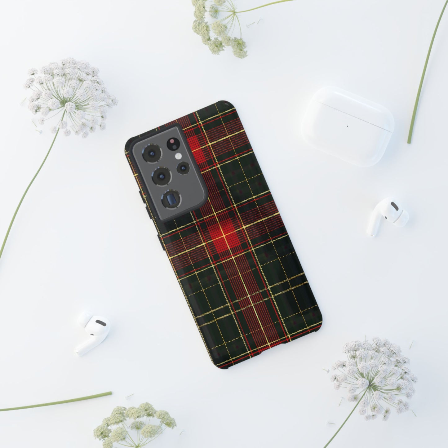 Classic Christmas Tartan – Tough Glossy Samsung Galaxy Case