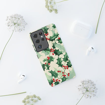 Winter Holly Charm – Tough Glossy Samsung Galaxy Case