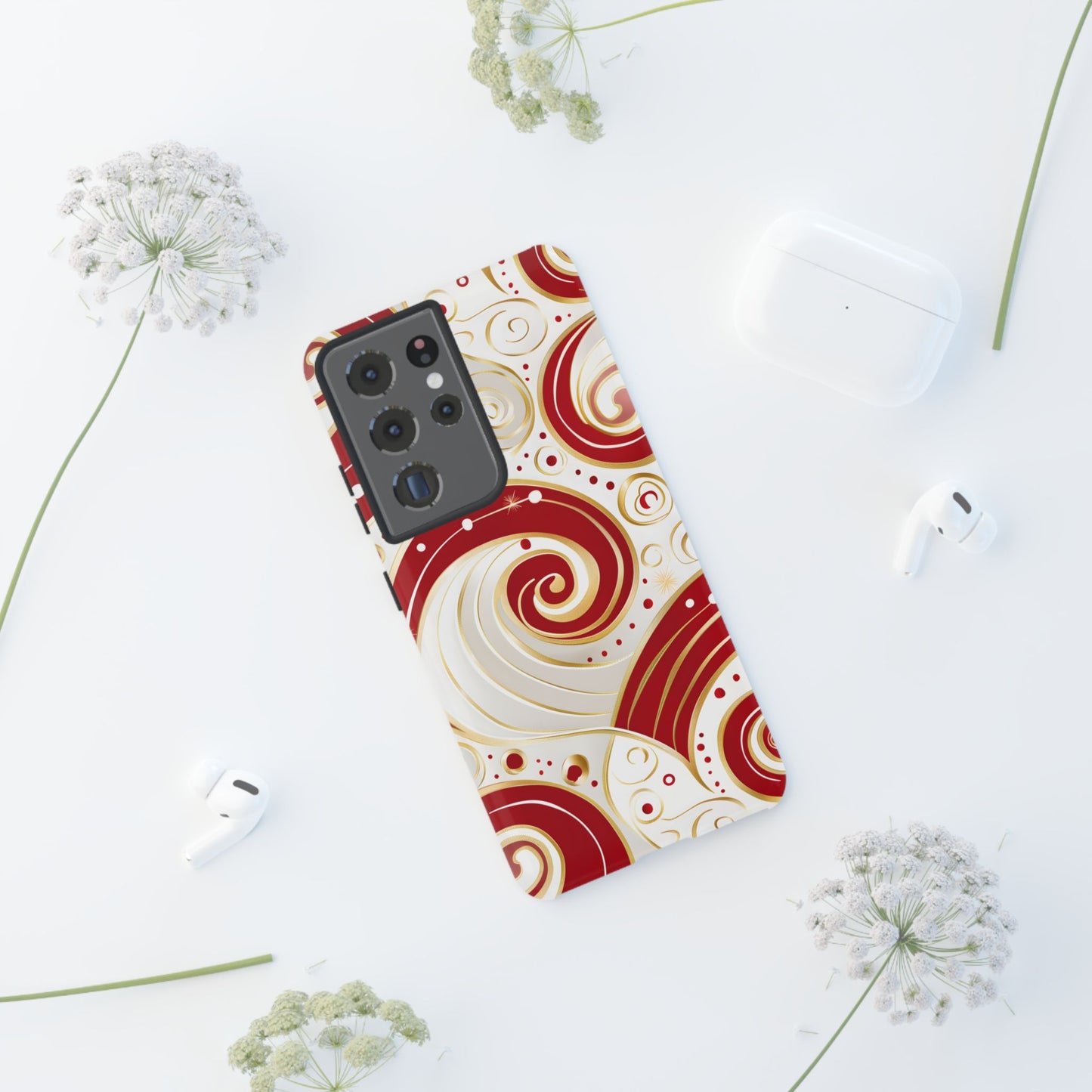 Golden Candy Swirl – Tough Glossy Samsung Galaxy Case