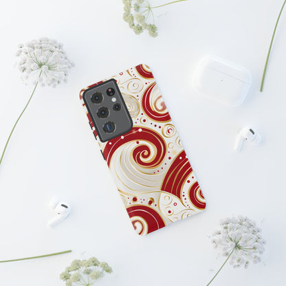 Golden Candy Swirl – Tough Glossy Samsung Galaxy Case