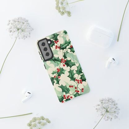 Winter Holly Charm – Tough Glossy Samsung Galaxy Case