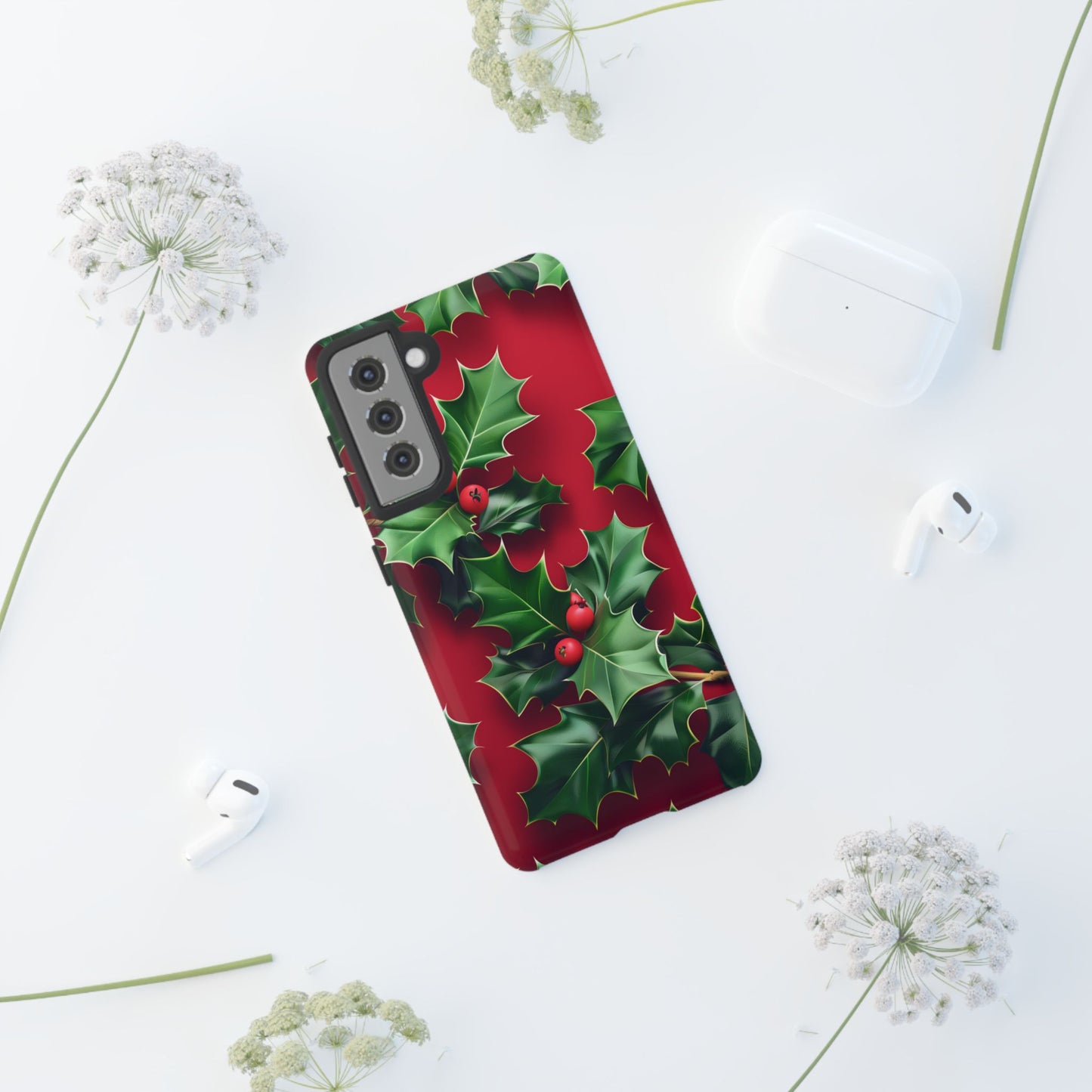 Holly Berry Bloom – Tough Glossy Samsung Galaxy Case