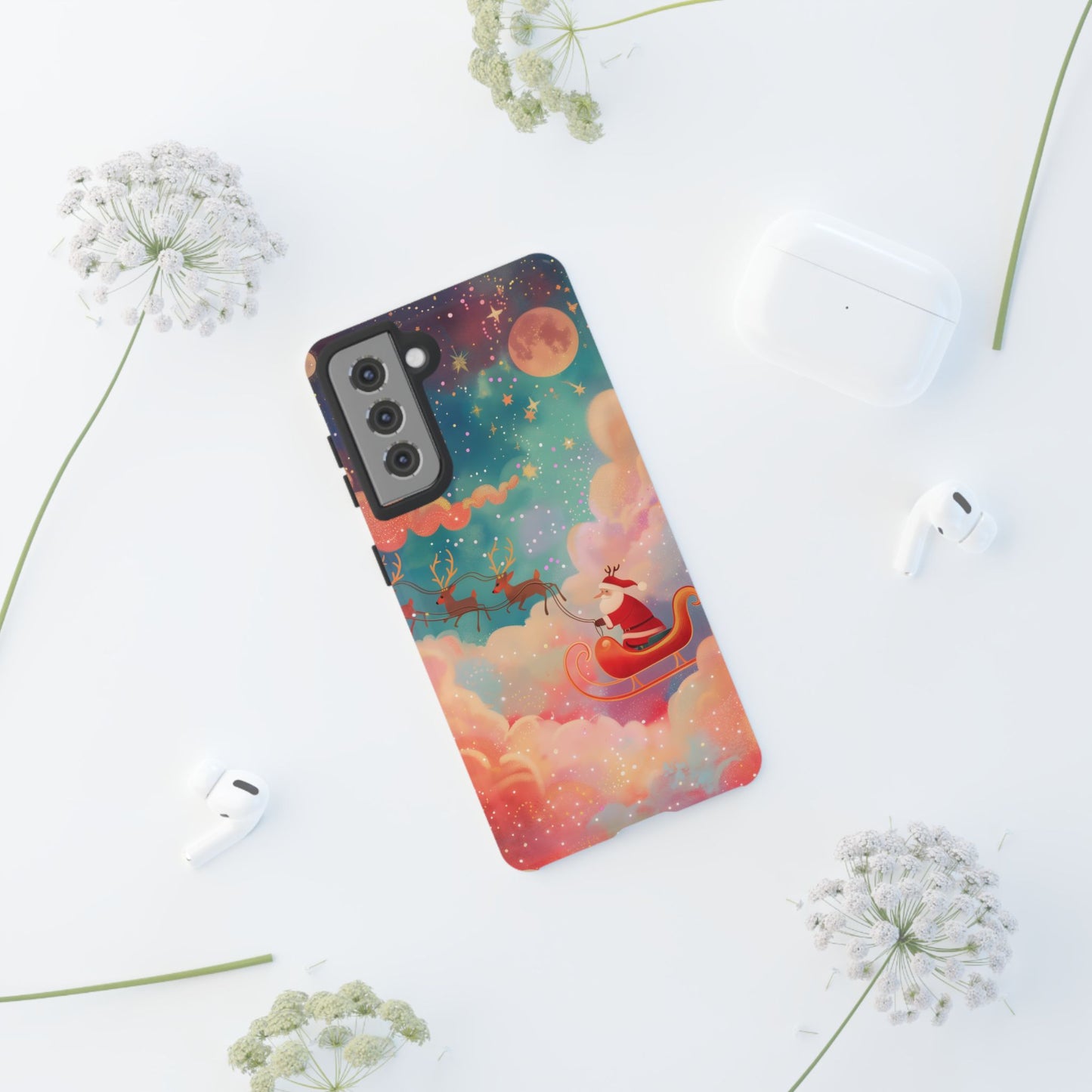 Starlit Santa Sky –  Tough Glossy Samsung Galaxy Case