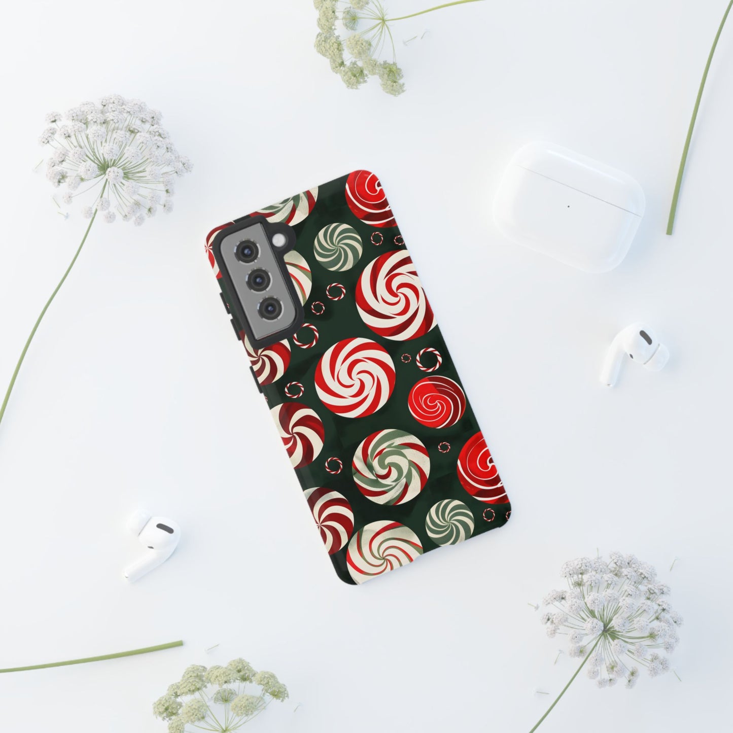 Peppermint Swirl Burst – Tough Glossy Samsung Galaxy Case