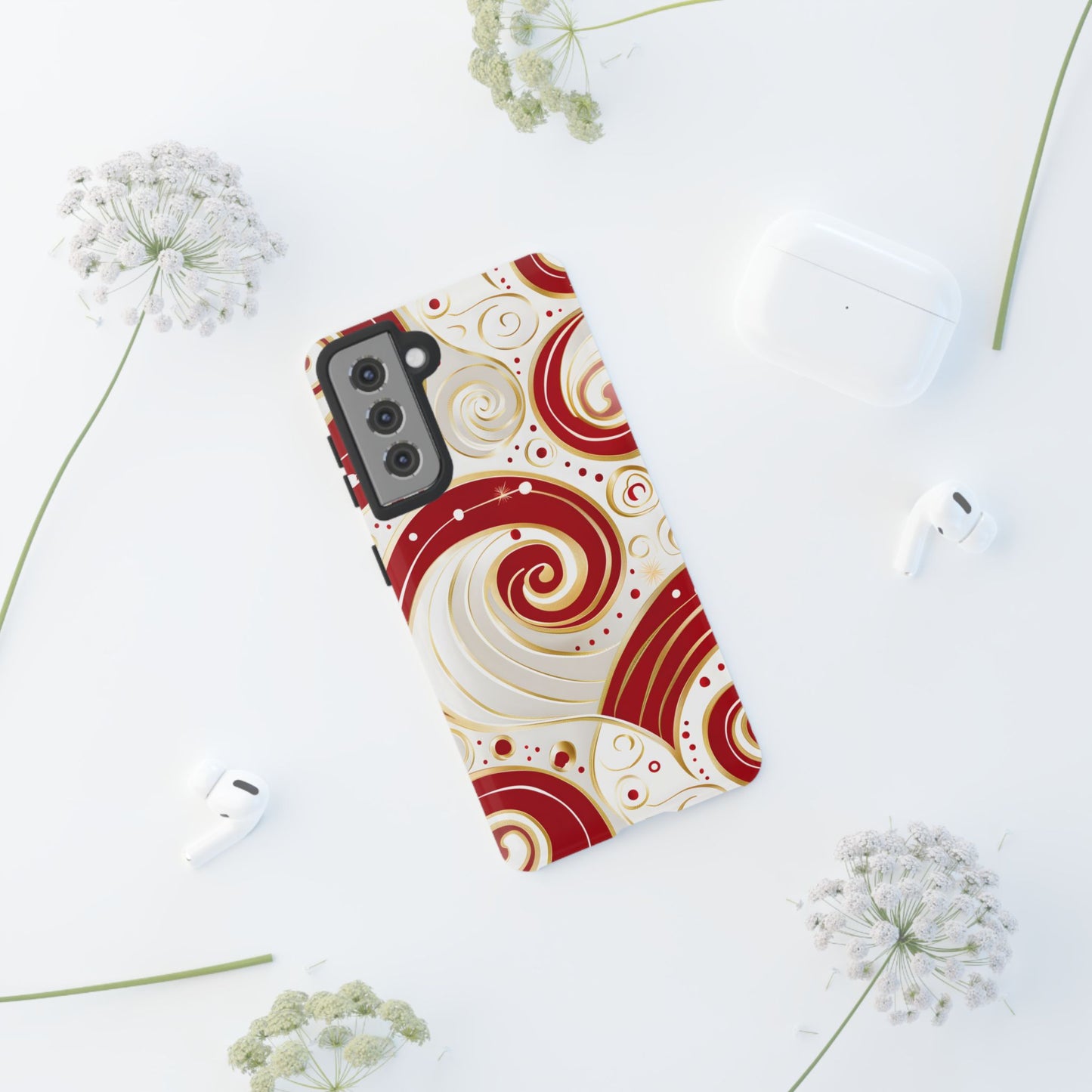Golden Candy Swirl – Tough Glossy Samsung Galaxy Case