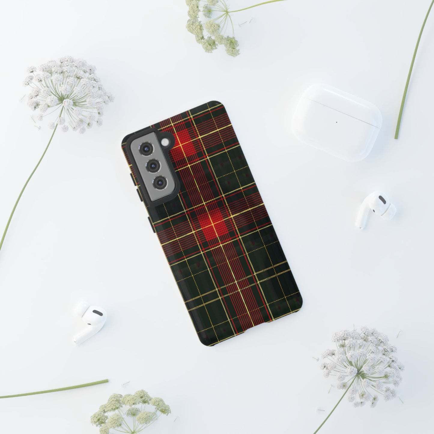 Classic Christmas Tartan – Tough Glossy Samsung Galaxy Case