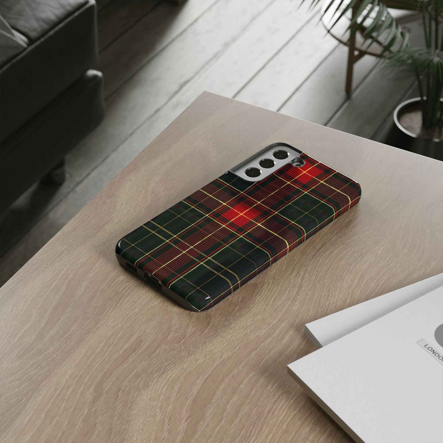 Classic Christmas Tartan – Tough Glossy Samsung Galaxy Case