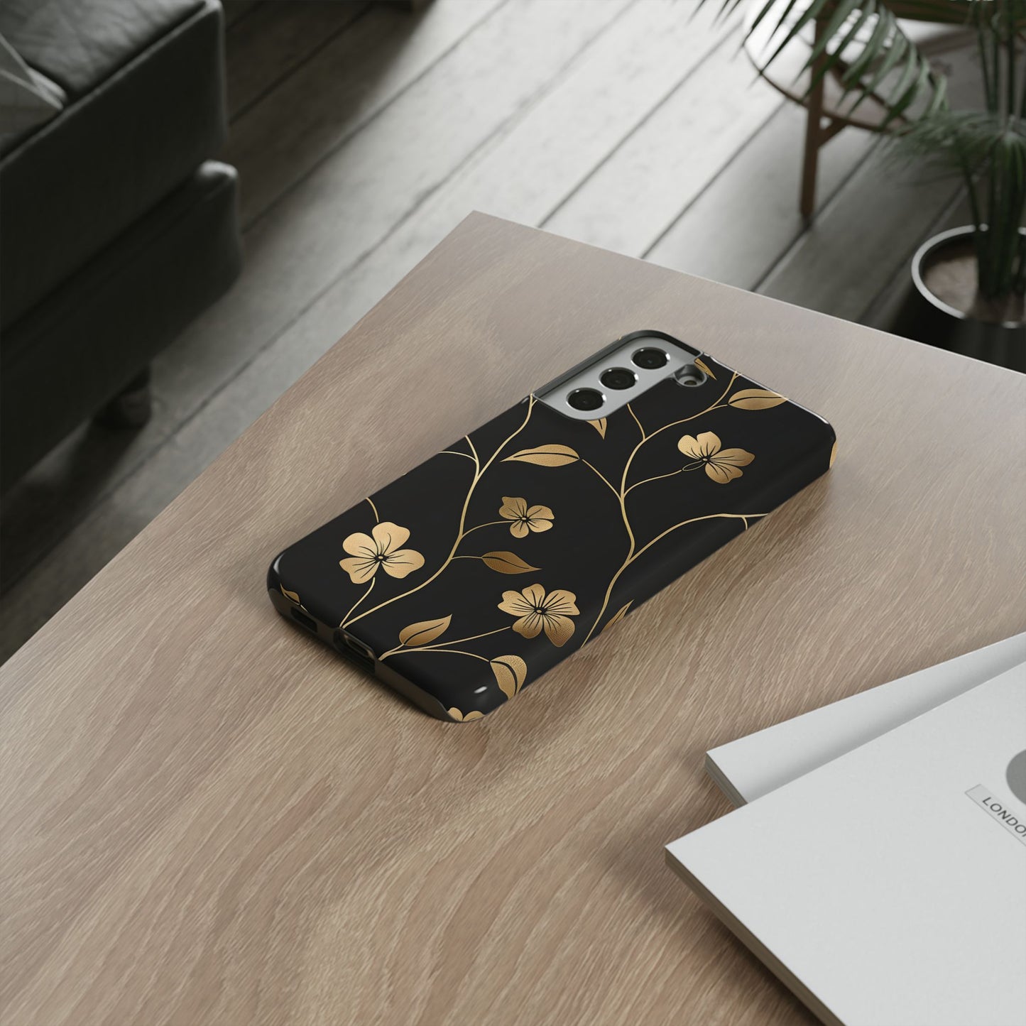 Golden Elegance – Tough Glossy Samsung Galaxy Case