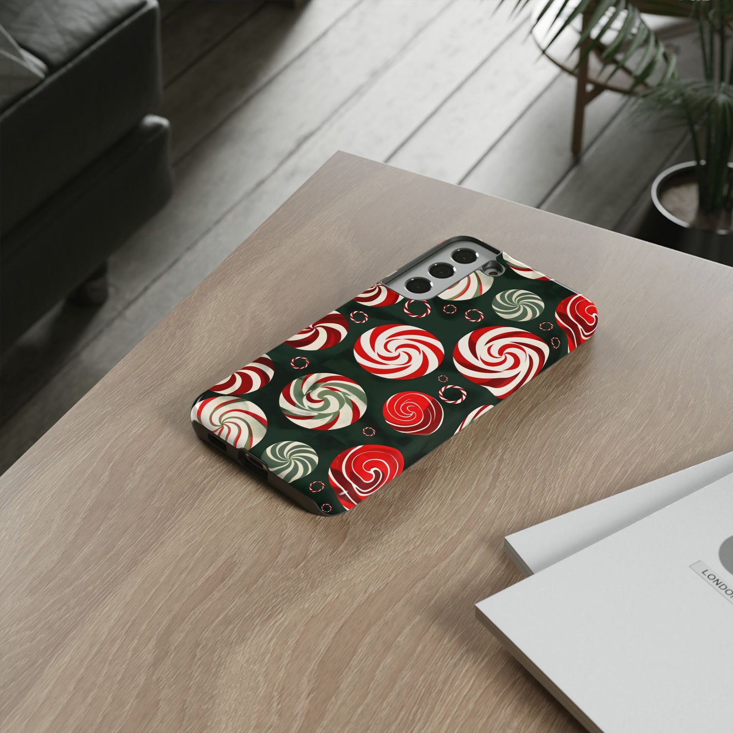 Peppermint Swirl Burst – Tough Glossy Samsung Galaxy Case