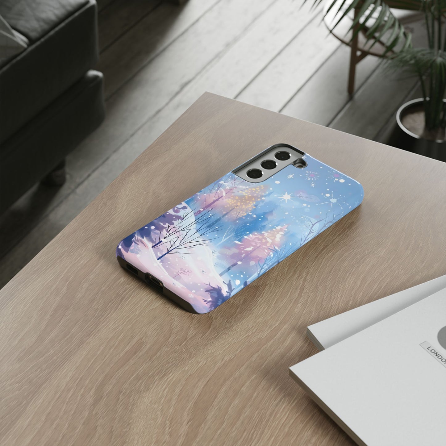 Frosted Winter Forest – Tough Glossy Samsung Galaxy Case